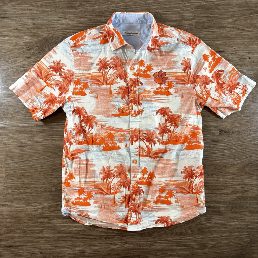 Clemson Tigers Tommy Bahama Tropical Horizons Button-Up Shirt Men's Size Small